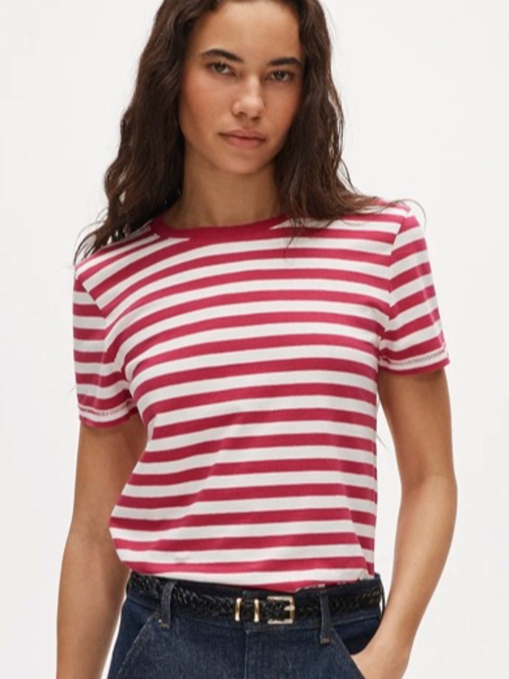 NWT J. Crew Vintage jersey classic-fit crewneck T-shirt in stripe Size S